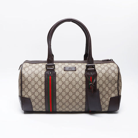 グッチ GUCCI GG スプリーム ボストンバッグ ベージュ WS13738