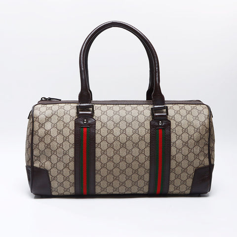 グッチ GUCCI GG スプリーム ボストンバッグ ベージュ WS13738