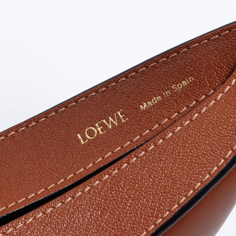 ロエベ LOEWE レザー ホーボー ルナ スモール ショルダーバッグ ブラウン WS13739