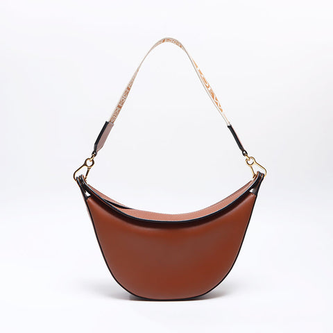 ロエベ LOEWE レザー ホーボー ルナ スモール ショルダーバッグ ブラウン WS13739