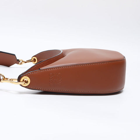 ロエベ LOEWE レザー ホーボー ルナ スモール ショルダーバッグ ブラウン WS13739