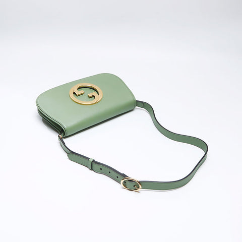 GUCCI Blondie Leather Shoulder Bag green WS13742