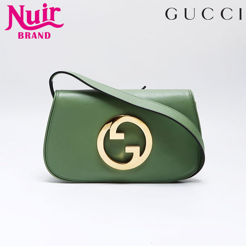 GUCCI Blondie Leather Shoulder Bag green WS13742