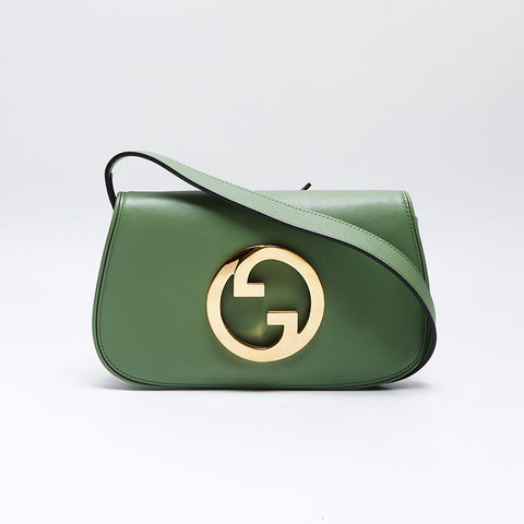 GUCCI Blondie Leather Shoulder Bag green WS13742