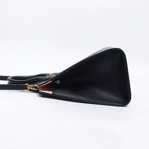 サルヴァトーレフェラガモ Salvatore Ferragamo ガンチーニ THE STUDIO 2WAY ショルダーバッグ ハンドバッグ ブラック WS13743