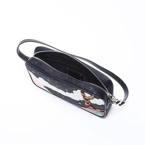 LOUIS VUITTON Pochette Comte de Fe Monogram Satin TH0042 Handbag black WS13747