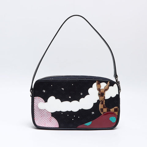 ルイ・ヴィトン LOUIS VUITTON ポシェット コントドゥフェ モノグラムサテン TH0042 ハンドバッグ ブラック WS13747