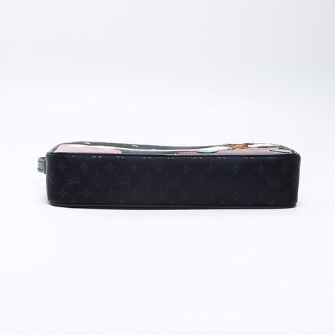 ルイ・ヴィトン LOUIS VUITTON ポシェット コントドゥフェ モノグラムサテン TH0042 ハンドバッグ ブラック WS13747