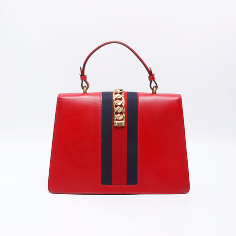 GUCCI Sylvie 2WAY Handbag Red WS13750