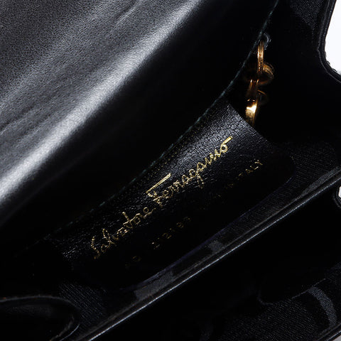 サルヴァトーレフェラガモ Salvatore Ferragamo 2WAY ガンチーニ ハンドバッグ ブラック WS13753