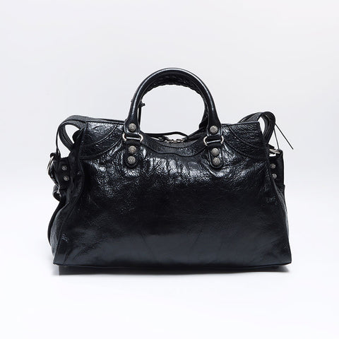 バレンシアガ BALENCIAGA ネオ カゴール シティ 2WAY　ラインストーン ハンドバッグ ブラック WS13755
