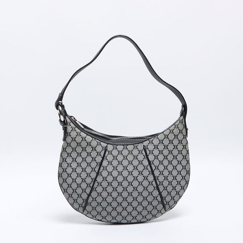 セリーヌ CELINE マカダム ホーボー ショルダーバッグ グレー WS13756