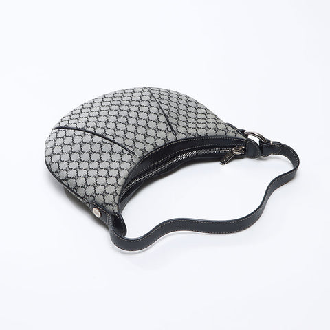セリーヌ CELINE マカダム ホーボー ショルダーバッグ グレー WS13756