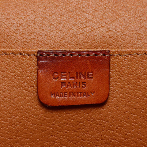セリーヌ CELINE マカダム バニティ ショルダーバッグ ブラウン WS13761