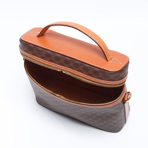セリーヌ CELINE マカダム バニティ ショルダーバッグ ブラウン WS13761