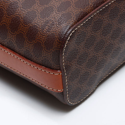 セリーヌ CELINE マカダム バニティ ショルダーバッグ ブラウン WS13761