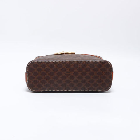 セリーヌ CELINE マカダム バニティ ショルダーバッグ ブラウン WS13761