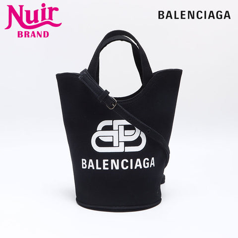 BALENCIAGA 2WAY bucket bag Handbag black WS13763