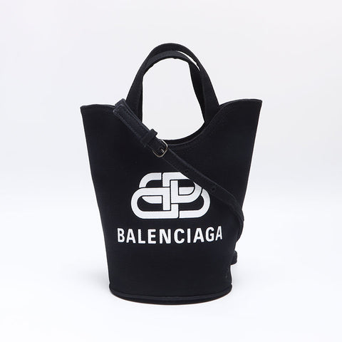 BALENCIAGA 2WAY bucket bag Handbag black WS13763