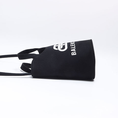 BALENCIAGA 2WAY bucket bag Handbag black WS13763