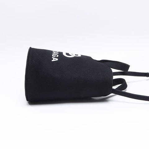 BALENCIAGA 2WAY bucket bag Handbag black WS13763