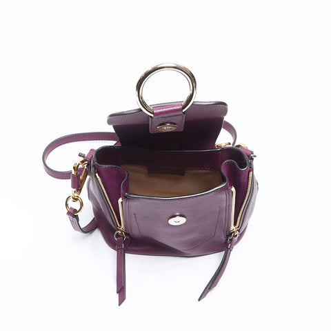chloe faye small leather backpack Chloe Faye Mini Backpack/Daypack Purple WS13765 – NUIR VINTAGE