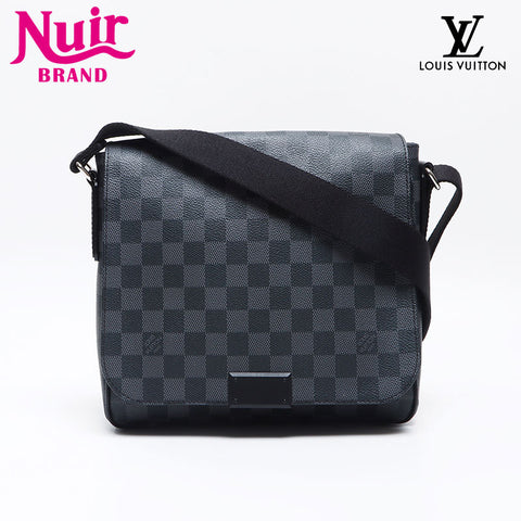 ルイ・ヴィトン LOUIS VUITTON ディストリクト ダミエ・グラフィット ショルダーバッグ ブラック WS13767