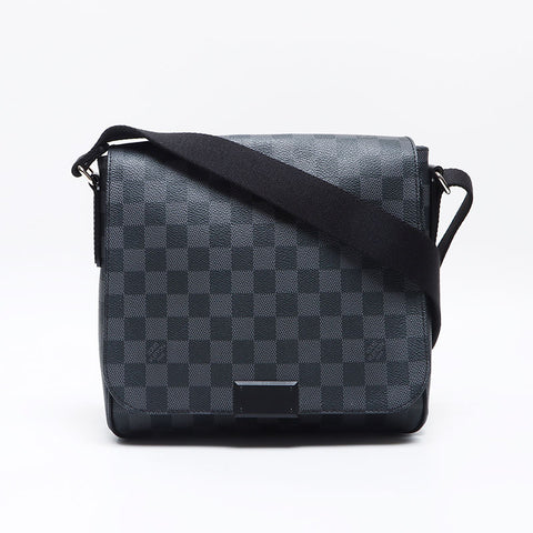 ルイ・ヴィトン LOUIS VUITTON ディストリクト ダミエ・グラフィット ショルダーバッグ ブラック WS13767