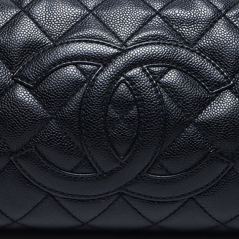 シャネル CHANEL キャビアスキン デカココマーク ミニボストンバッグ 10番台 2005-2006 ハンドバッグ ブラック WS13768
