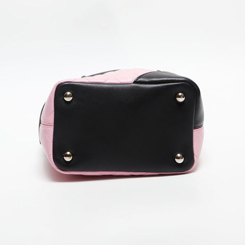 CHANEL Cambon Line Lambskin COCO Mark 9th Series 2004-2005 Handbag pink WS13769