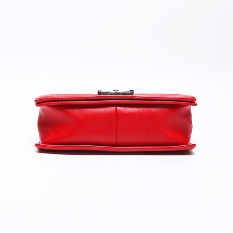 シャネル CHANEL ボーイシャネル ガンメタリック 25cm 18番台 2013-2014 ショルダーバッグ レッド WS13770