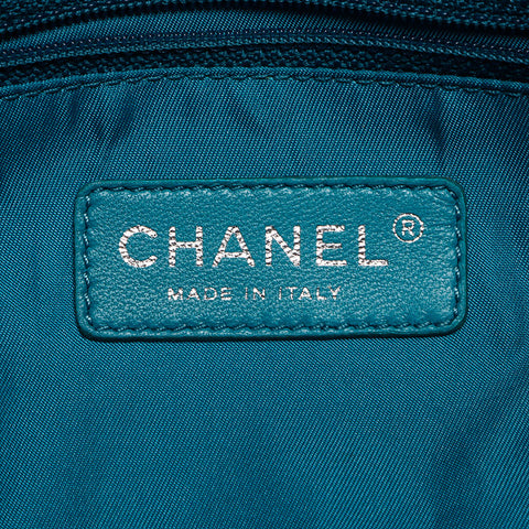 シャネル CHANEL 14番台 2010-2011 ウォーターカラー キャンバス ショルダーバッグ ブルー WS13771