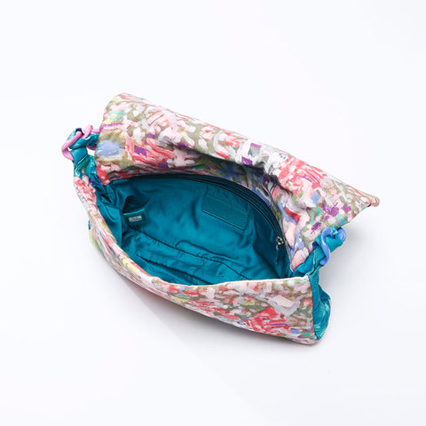 CHANEL 14th series 2010-2011 Watercolor canvas Shoulder Bag blue WS13771