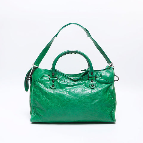 バレンシアガ BALENCIAGA レザー シティ 2way ショルダーバッグ グリーン WS13773