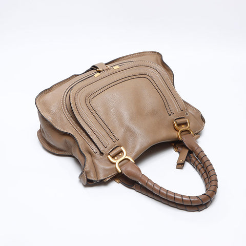 Chloe Leather Marcy Shoulder Out of stock Handbag Brown WS13774