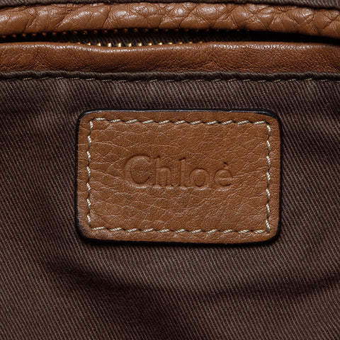 Chloe Leather Marcy Shoulder Out of stock Handbag Brown WS13774