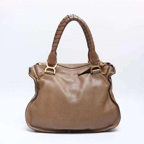 Chloe Leather Marcy Shoulder Out of stock Handbag Brown WS13774