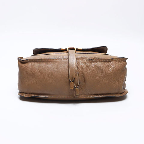 Chloe Leather Marcy Shoulder Out of stock Handbag Brown WS13774