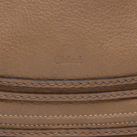 Chloe Leather Marcy Shoulder Out of stock Handbag Brown WS13774