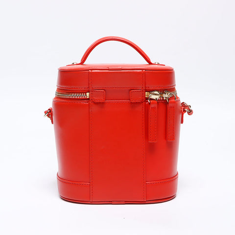 シャネル CHANEL 28番台 2019年 バニティ ココマーク チェーン ラムスキン ショルダーバッグ レッド WS13778