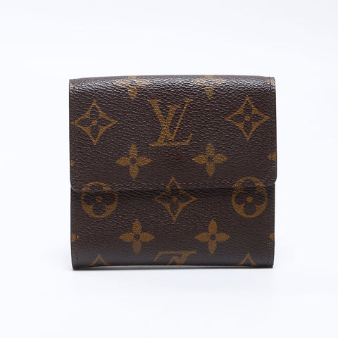 LOUIS VUITTON 2004 Monogram Elise Bifold Wallet Brown WS13784