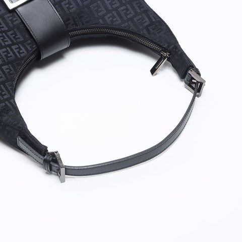 フェンディ FENDI ズッキーノ キャンバス ショルダーバッグ ブラック WS13785