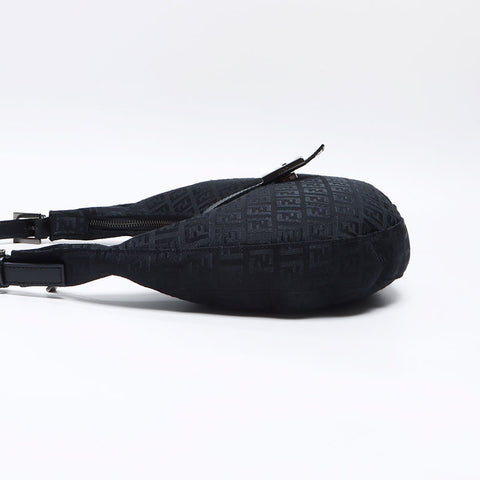 フェンディ FENDI ズッキーノ キャンバス ショルダーバッグ ブラック WS13785