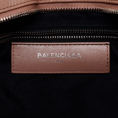 BALENCIAGA Metallic Edge City Leather Shoulder Bag pink WS13787