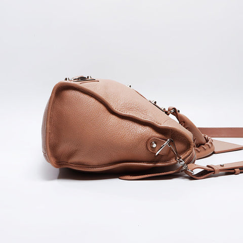 BALENCIAGA Metallic Edge City Leather Shoulder Bag pink WS13787