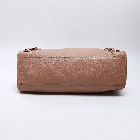 BALENCIAGA Metallic Edge City Leather Shoulder Bag pink WS13787