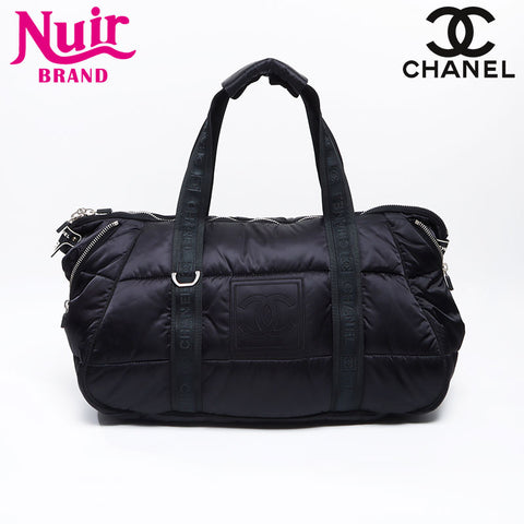シャネル CHANEL スポーツライン ココマーク ナイロン 10番台 2005-2006 ボストンバッグ ブラック WS13789