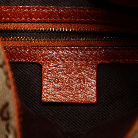 GUCCI New Jackie GG Canvas Shoulder Bag Brown WS13790