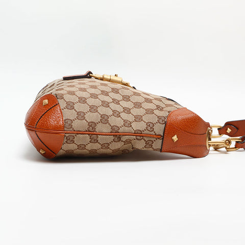 GUCCI New Jackie GG Canvas Shoulder Bag Brown WS13790
