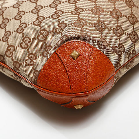 GUCCI New Jackie GG Canvas Shoulder Bag Brown WS13790